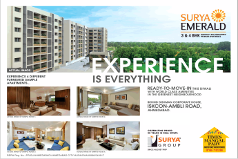 Book centrally air conditioned 3 & 4 bhk at Surya Emerald in Ahmedabad